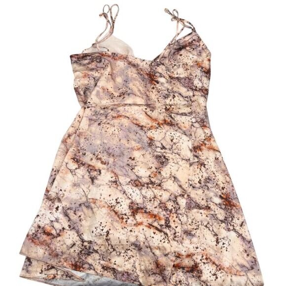 NWT ZARA Satin Effect Print Wrap Dress Size Medium - Picture 10 of 10